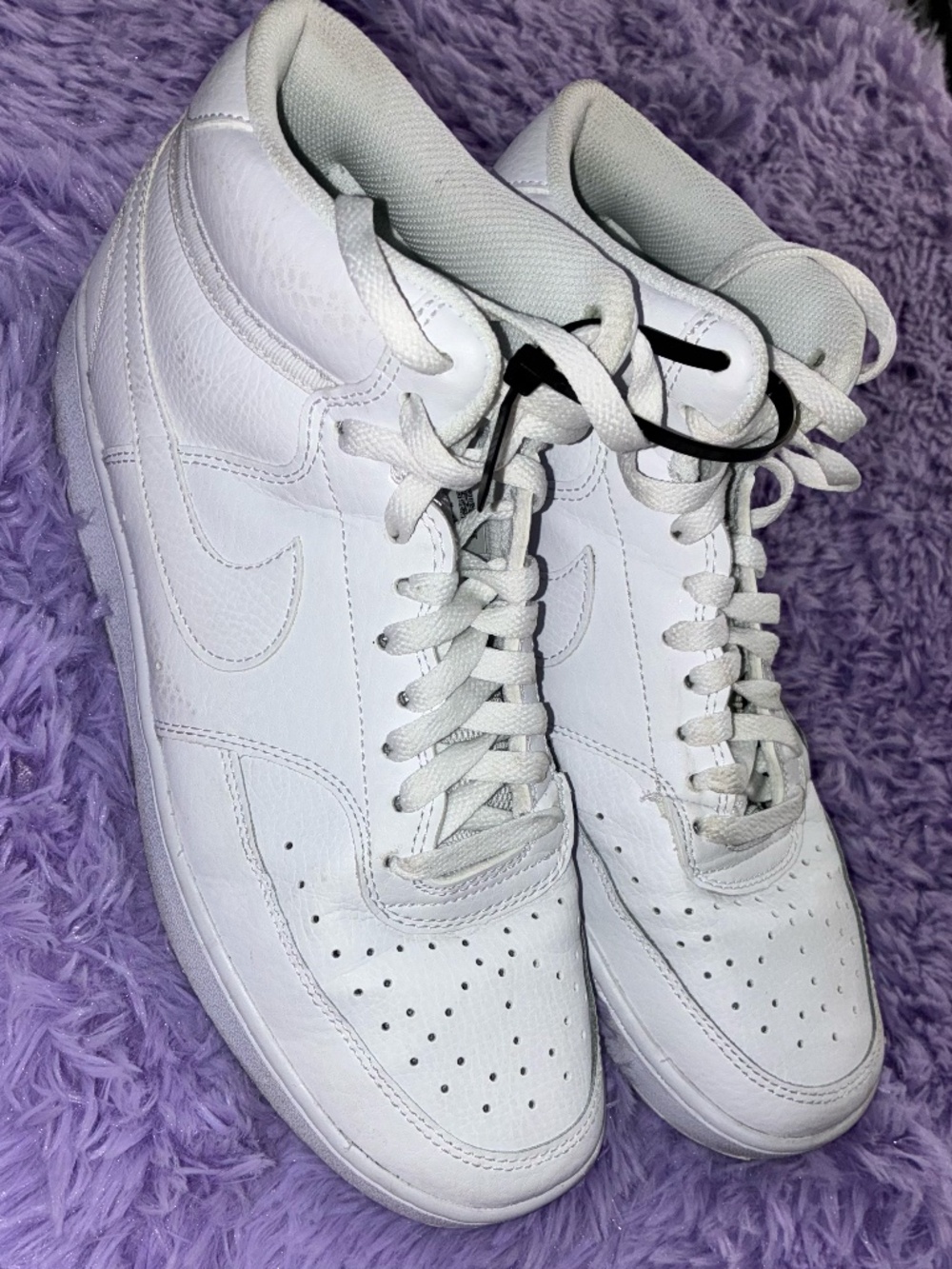Nike Court Vision Mid Triple White Women's Size 11 Sneakers Shoes CD5436-100